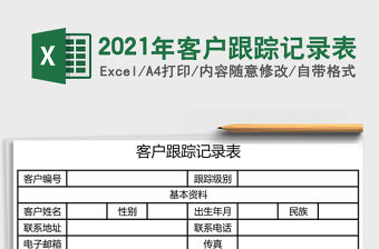2021年客戶跟蹤記錄表