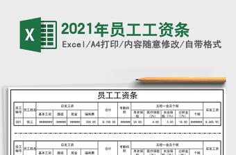 2021年員工工資條