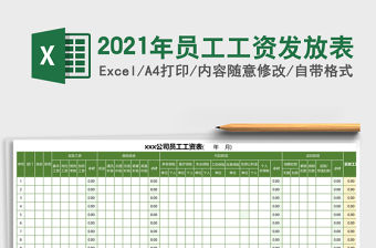 2021年員工工資發(fā)放表