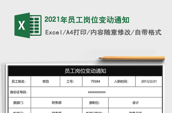 2021年員工崗位變動(dòng)通知