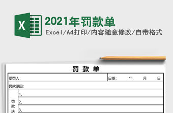 2021年罰款單