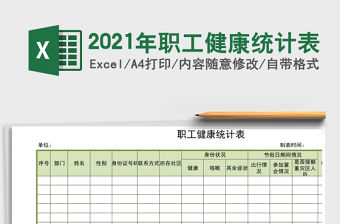 2021年職工健康統計表