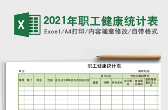 2021年職工健康統(tǒng)計(jì)表
