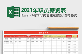 2021年職員薪資表