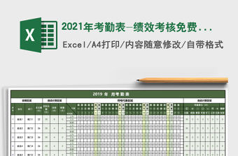 2021年考勤表-績效考核免費下載