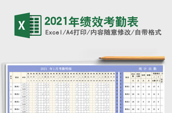 2021年績效考勤表