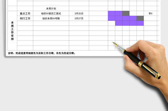 2021年部門周工作計劃表