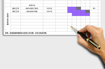 2021年部門周工作計(jì)劃表
