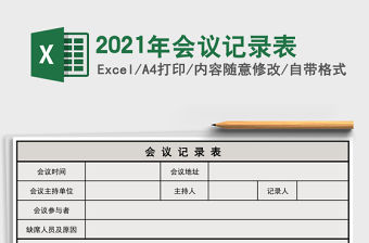 2021年會(huì)議記錄表