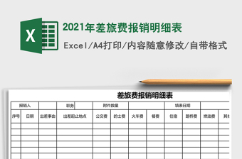 2021年差旅費報銷明細表