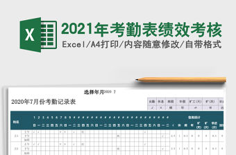 2021年考勤表績效考核
