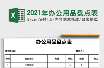 2021年辦公用品盤點(diǎn)表