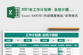 2021年工作計(jì)劃表-及統(tǒng)計(jì)模板