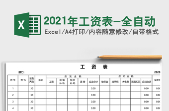 2021年工資表-全自動(dòng)