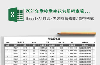 2021年學(xué)校學(xué)生花名冊(cè)檔案管理