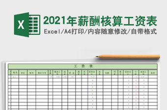 2021年薪酬核算工資表
