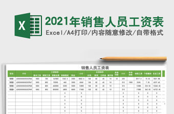 2021年銷售人員工資表