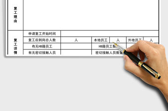 2021年企業復工申請備案表