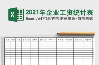 2021年企業(yè)工資統(tǒng)計(jì)表
