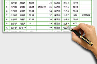 2021年年會到場簽到表