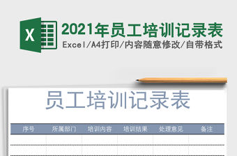 2021年員工培訓記錄表