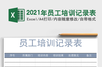 2021年員工培訓(xùn)記錄表
