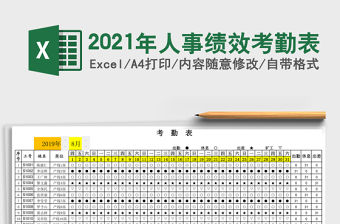 2021年人事績效考勤表