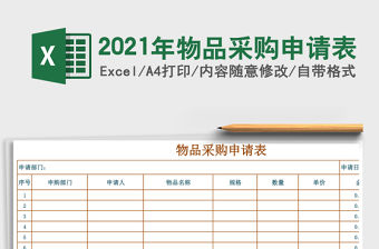 2021年物品采購申請表