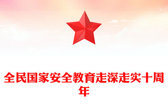 全民國家安全教育走深走實十周年PPT2025第10個全民國家安全教育日課件(講稿)