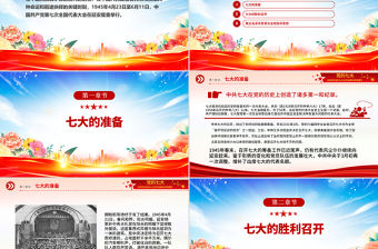 黨的七大PPT2025紀(jì)念黨的七大召開80周年黨課課件