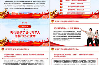 2025新時代的青年P(guān)PT紅色大氣爭做堪當(dāng)民族復(fù)興重任時代新人五四青年節(jié)課件