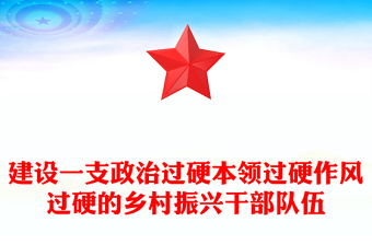 建設(shè)一支政治過硬本領(lǐng)過硬作風(fēng)過硬的鄉(xiāng)村振興干部隊伍PPT黨課(講稿)