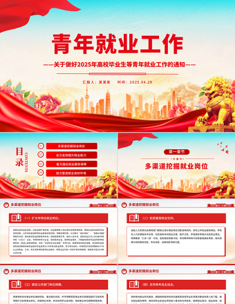 關(guān)于做好2025年高校畢業(yè)生等青年就業(yè)工作的通知PPT課件
