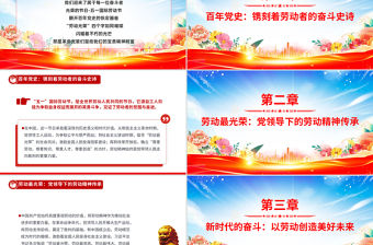 傳承紅色基因讓勞動精神在新時代綻放光芒PPT黨課課件