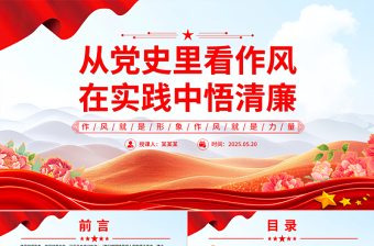 精品從黨史里看作風在實踐中悟清廉PPT作風建設主題黨課