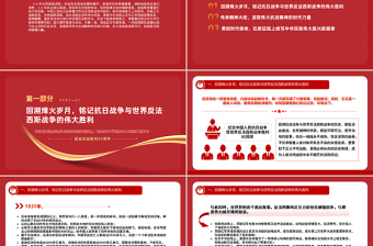 2025紀(jì)念中國人民抗日戰(zhàn)爭暨世界反法西斯戰(zhàn)爭勝利80周年P(guān)PT課件