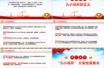 九小場所消防安全PPT簡潔大氣全國安全生產月宣講課件