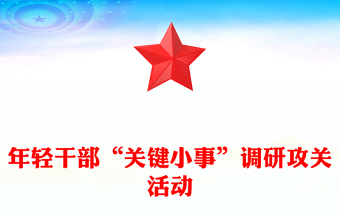 做實“關(guān)鍵小事”PPT年輕干部“關(guān)鍵小事”調(diào)研攻關(guān)活動課件(講稿)