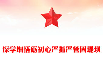 深學(xué)細(xì)悟礪初心嚴(yán)抓嚴(yán)管固堤壩PPT精美大氣黨的作風(fēng)建設(shè)專題黨課(講稿)