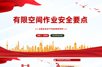 有限空間作業(yè)安全要點(diǎn)PPT全國(guó)安全生產(chǎn)月宣講教育課件