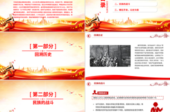 紀(jì)念中國人民抗日戰(zhàn)爭勝利80周年P(guān)PT大氣簡潔銘記歷史砥礪前行主題黨課