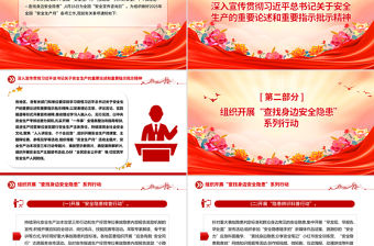 2025年全國安全生產月PPT紅色精美人人講安全個個會應急查找身邊安全隱患課件下載