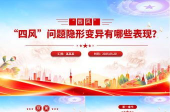 “四風”問題隱形變異有哪些表現PPT廉政黨課