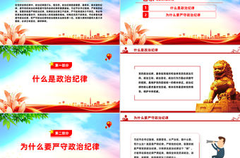 精美簡潔黨的政治紀律知與行PPT2025年嚴明黨的紀律專題課件