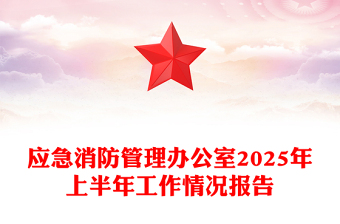 應急消防管理辦公室2025年上半年工作情況報告PPT模板下載(講稿)