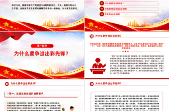 黨員發(fā)揮先鋒模范作用PPT精美簡(jiǎn)潔七一主題黨課課件