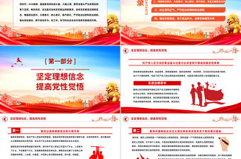 2025努力做守紀律和規矩的新時代合格黨員PPT大氣黨政風黨員干部黨課學習課件