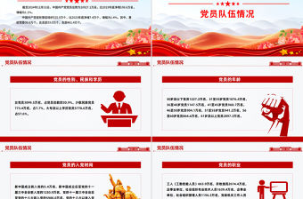 一圖速覽中國共產黨黨內統計公報PPT課件