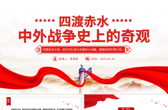 四渡赤水中外戰(zhàn)爭(zhēng)史上的奇觀PPT黨史故事課件下載