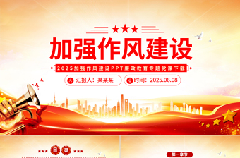 精品2025加強(qiáng)作風(fēng)建設(shè)PPT廉政教育專題黨課下載